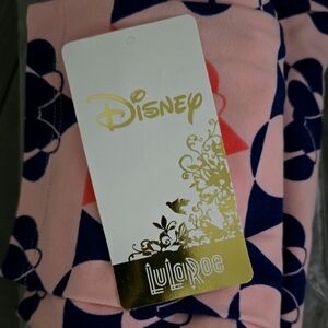 LuLaRoe Pink and Blue Patterned Leggings